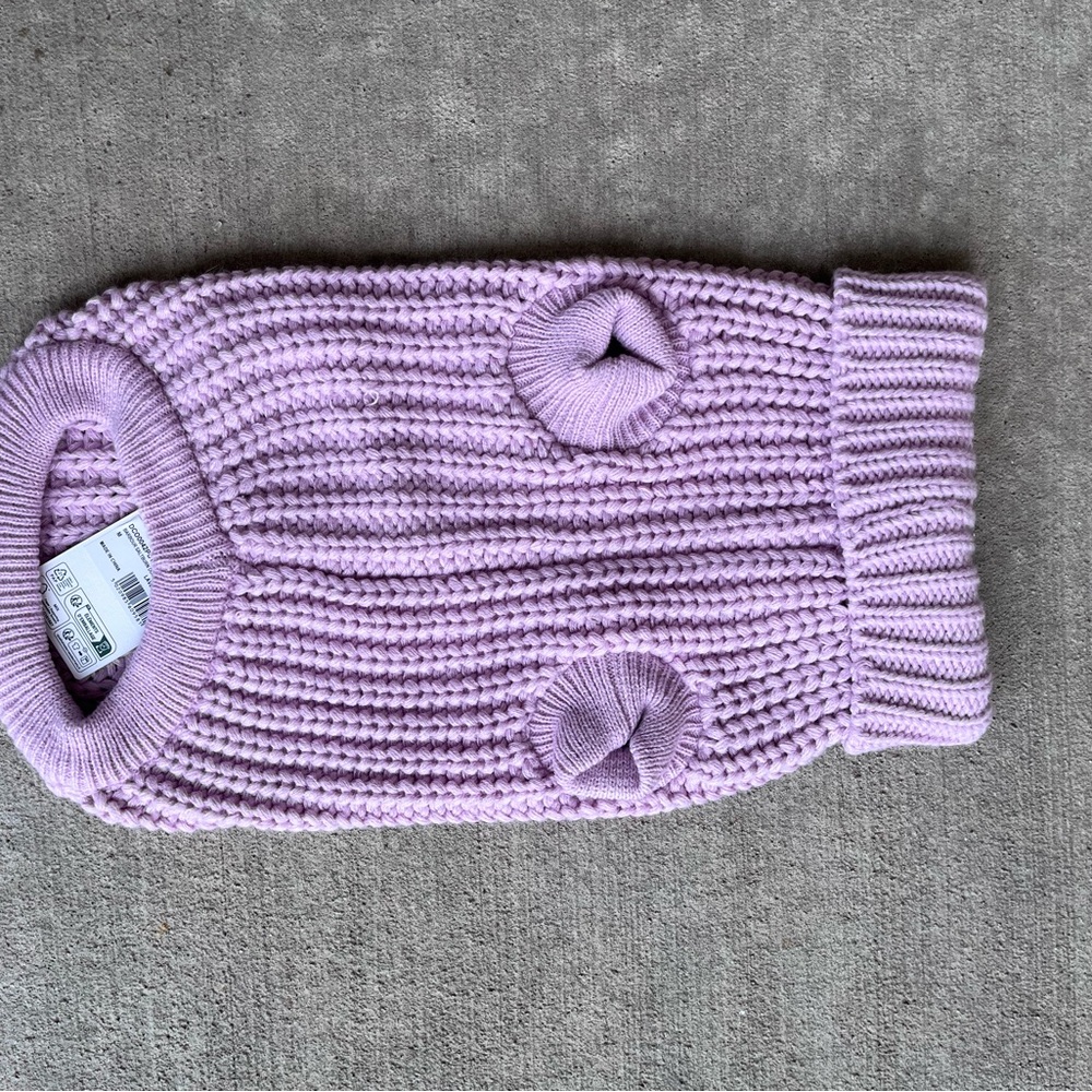 Barbour saltburn dog jumper in lavender haze puppy sweater NWT - Picture 6 of 8
